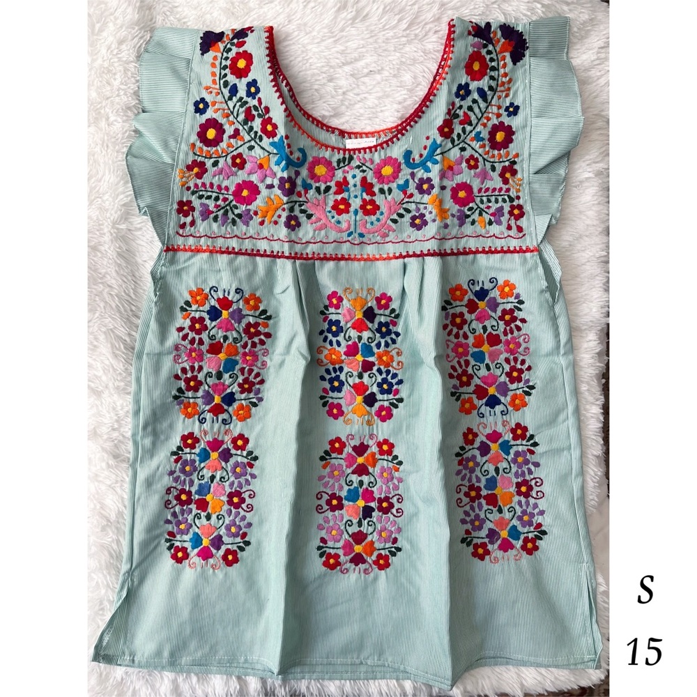Mexican Boho Embroidered “The Jane” Top S